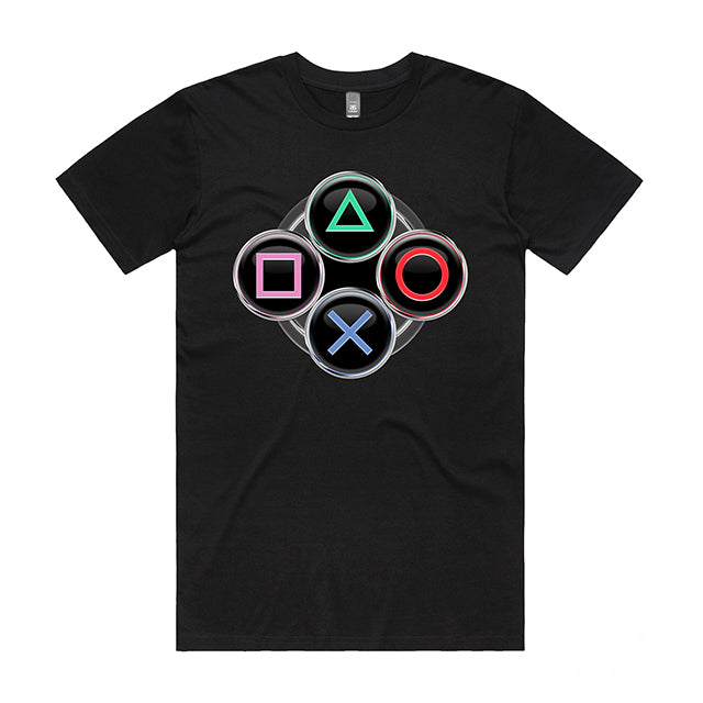 Gamer Retro Style 4 Button Graphic