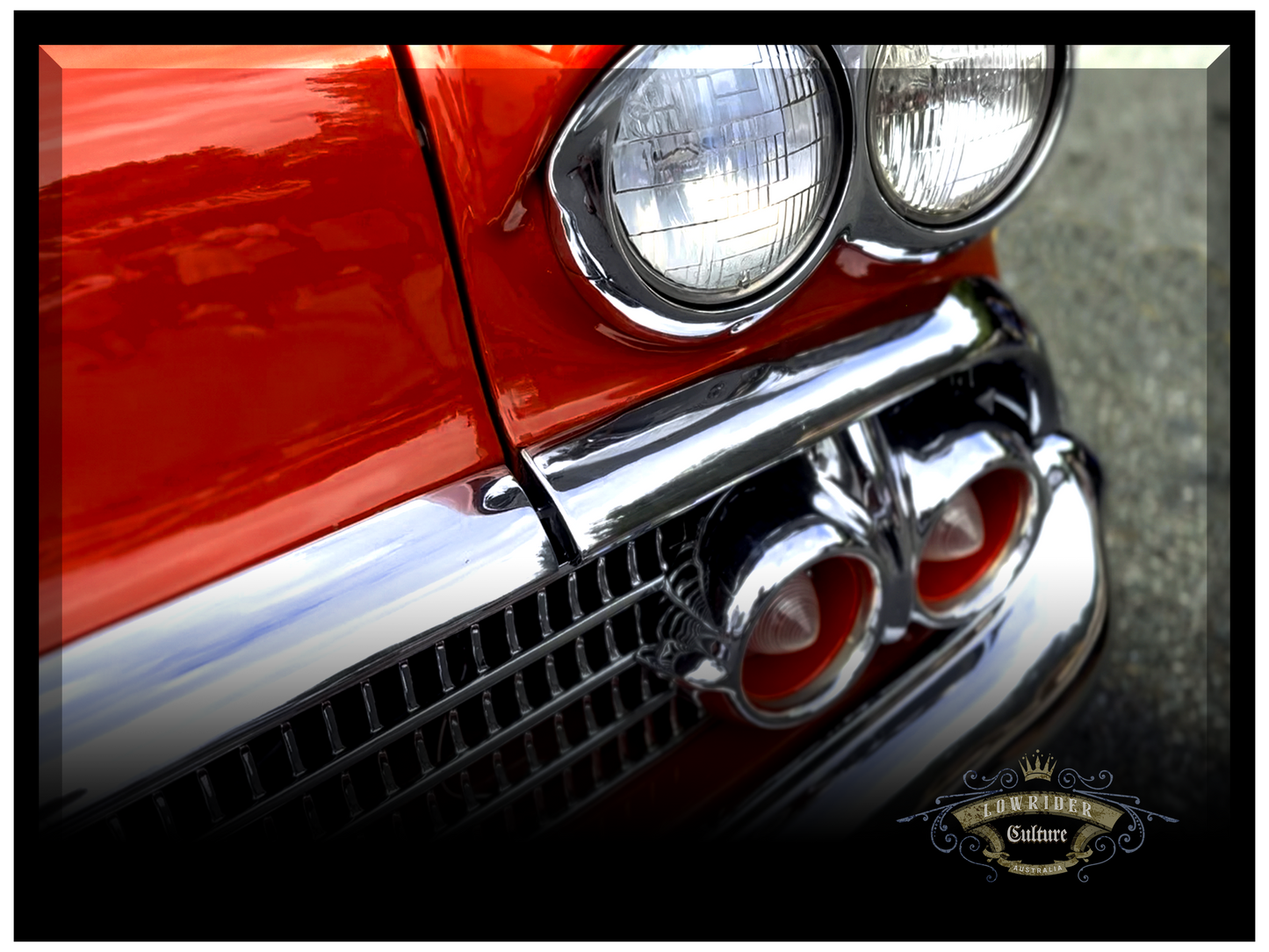 PhotoPanel Abstract Wall Art 002 | RED' 58 CHEVROLET | Lowrider Culture Australia