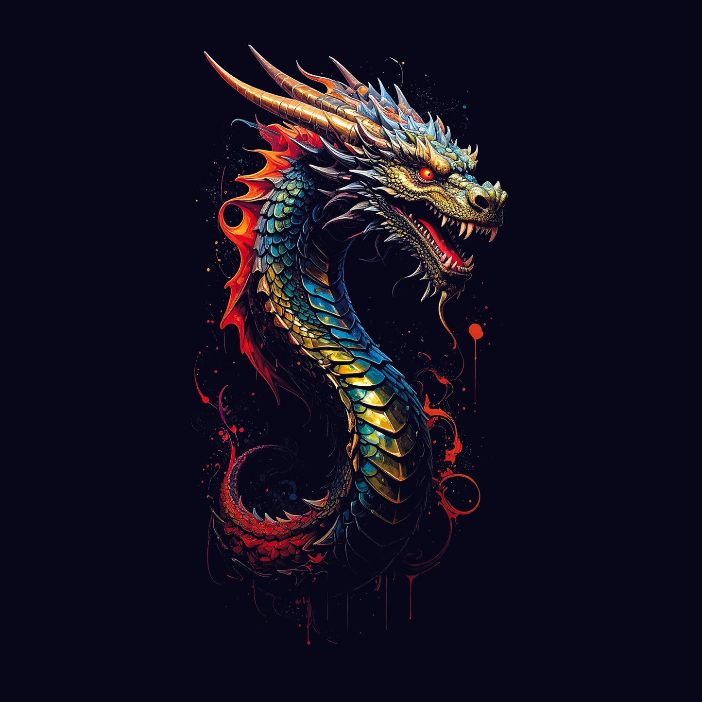 DRAGON PRINT 003 | DTF Print Only
