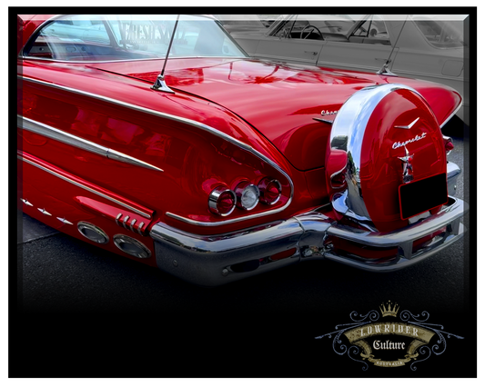 PhotoPanel Abstract Wall Art 003 | RED' 58 CHEVROLET REAR | Lowrider Culture Australia