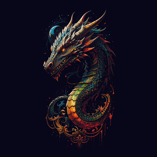 DRAGON PRINT 005 | DTF Print Only