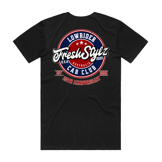 Fresh Stylz - USA 20th Anniversary Club Tee - BLK