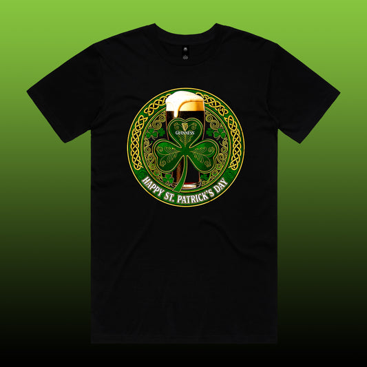 Happy St. Patricks Day aon (1) | St. Patricks Day Black T-Shirt (Adult Sizes)