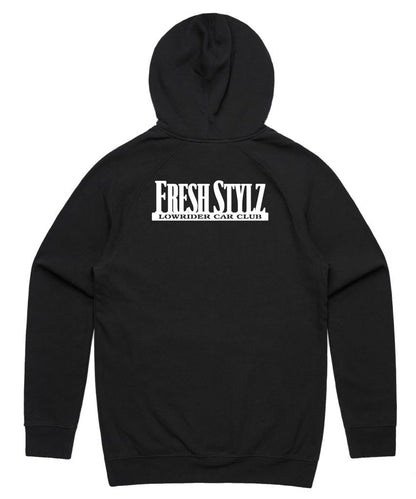 Fresh Stylz - Club Hoodie - Black (with white logo)