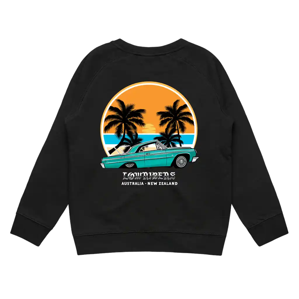 LOWRIDER SUNSET CREWNECK - Black